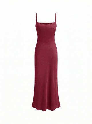Satin Off-shoulder Cloak Sleeve Wrap Mermaid Maxi Dress