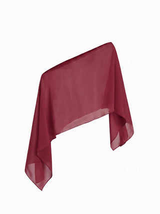 Satin Off-shoulder Cloak Sleeve Wrap Mermaid Maxi Dress
