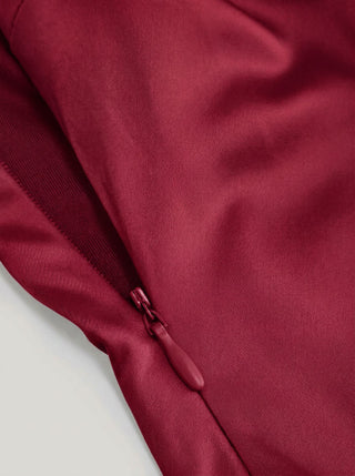 Satin Off-shoulder Cloak Sleeve Wrap Mermaid Maxi Dress
