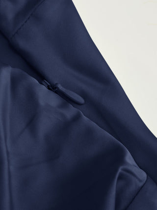 Satin Halter Neckline Backless Bowknot A-line Mini Dress