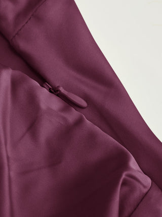 Satin Halter Neckline Backless Bowknot A-line Mini Dress