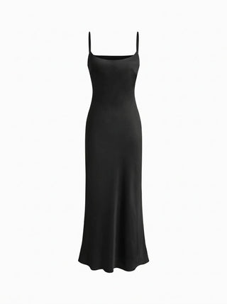 Satin Off-shoulder Cloak Sleeve Wrap Mermaid Maxi Dress