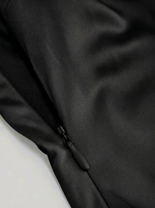 Satin Off-shoulder Cloak Sleeve Wrap Mermaid Maxi Dress