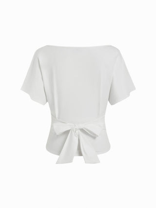 Boat Neck Polka Dot Batwing Sleeve Oversized Tee