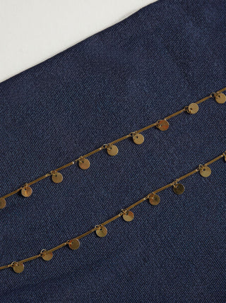 Cowl Neck Backless Chain Detail Cami Mermaid Maxi Dress
