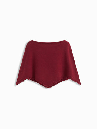 Knit Boat Neck Cloak Top & Lettuce Trim Shorts Set