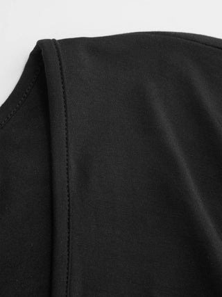 Lyocell-blend Striped V-neck Cloak Sleeve Ruched Tie Back Top