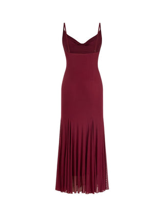 Mesh Sweetheart Floral A-line Maxi Dress