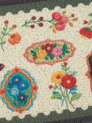 FLORAL & BUTTERFLY DOOR MAT
