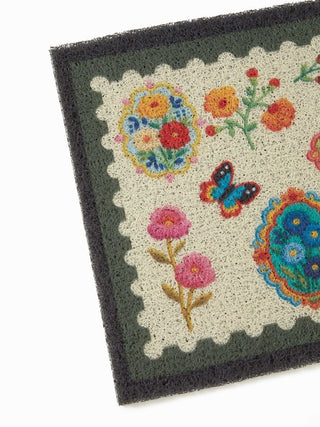 FLORAL & BUTTERFLY DOOR MAT