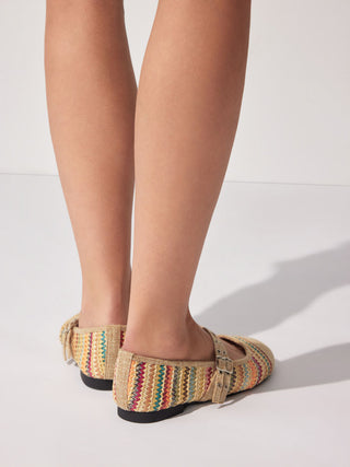 KNITTED MARY JANE FLATS