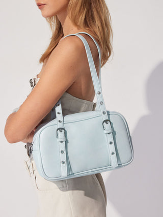 DOUBLE BUCKLE SHOULDER BAG