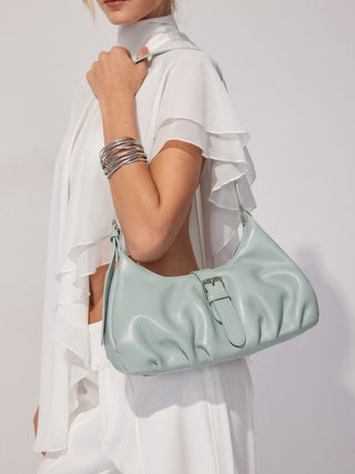 Faux Leather BUCKLE DECOR SHOULDER BAG For Daily Casual Party/Clubbing