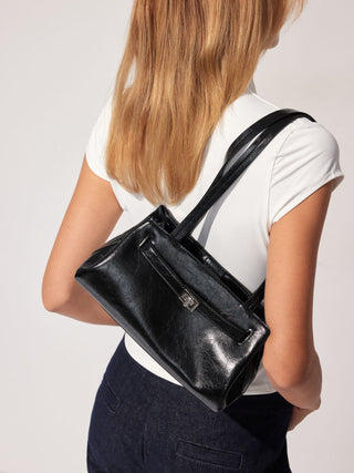 BUCKLE DECOR SHOULDER BAG