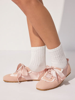 SATIN LACE-UP SNEAKERS