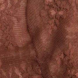 Floral Lace Boat Neck See-Through Middle Sleeve Top