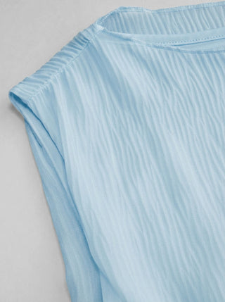 Chiffon Textured Ruched Tank Blouse