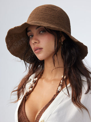 KNITTED BUCKET HAT