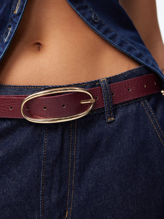 CROCODILE PATTERN BUCKLE BELT