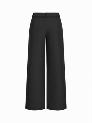 Low Rise Straight Leg Trousers With Belt