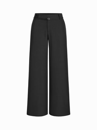 Low Rise Straight Leg Trousers With Belt