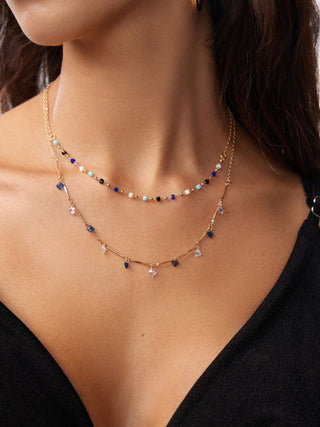 RHINESTONE LAYERED NECKLACE