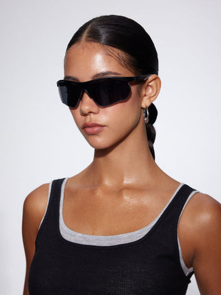 SQUARE FRAME FASHION GLASSES