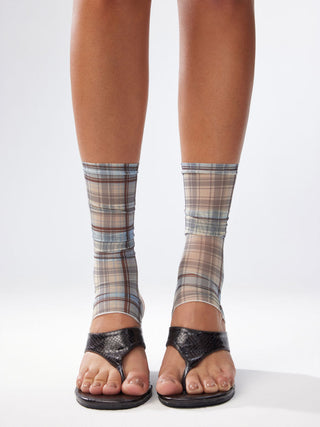 PLAID LEG WARMERS