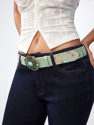 GEMSTONE DECOR BUCKLE BELT