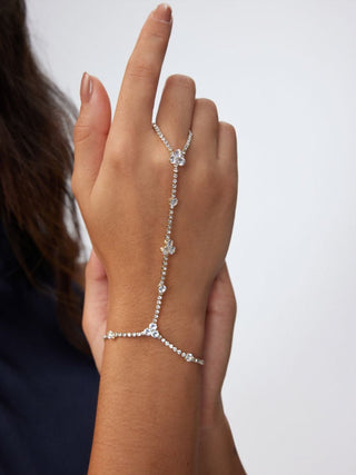 RHINESTONE HAND CHAIN BRACELET