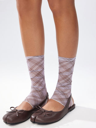 PLAID LEG WARMERS