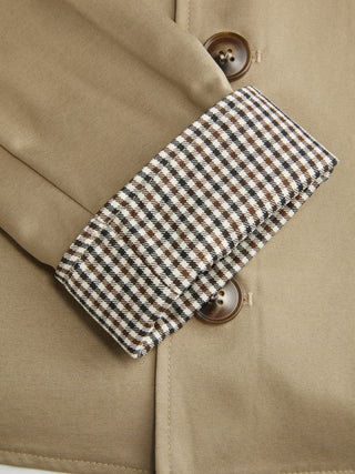 Gingham Reversible Peter Pan Collar Jacket