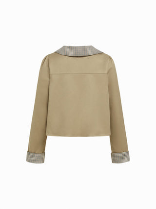 Gingham Reversible Peter Pan Collar Jacket