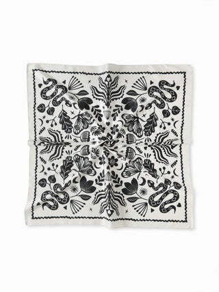 FLORAL & SNAKE SQUARE HEADSCARF