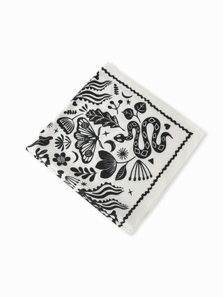 FLORAL & SNAKE SQUARE HEADSCARF