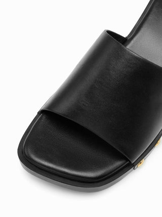 STUDDED PLATFORM MULE SANDALS