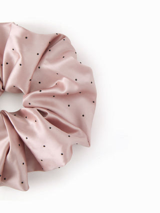 POLKA DOT SATIN SCRUNCHIE