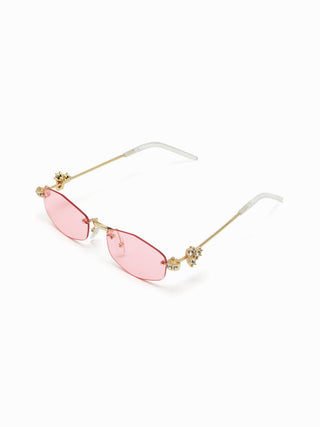 RHINESTONE DECOR FASHION GLASSES