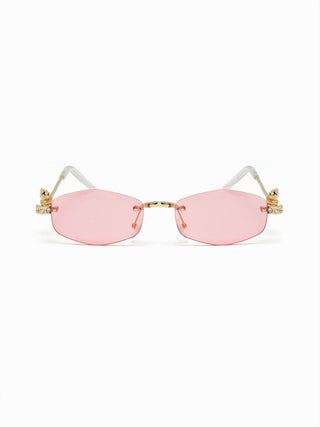 RHINESTONE DECOR FASHION GLASSES