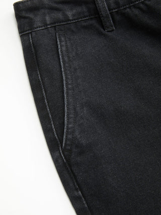 Denim Low Rise Washed Metal Detail Wide Leg Jeans