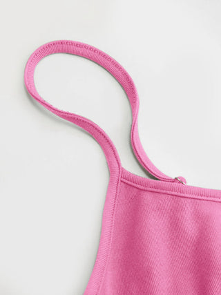 U-neckline Ruched Cami Top