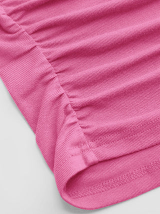 U-neckline Ruched Cami Top