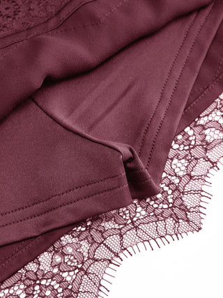 Low Rise Lace Trim A-line Mini Skirt