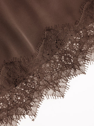 Low Rise Lace Trim A-line Mini Skirt