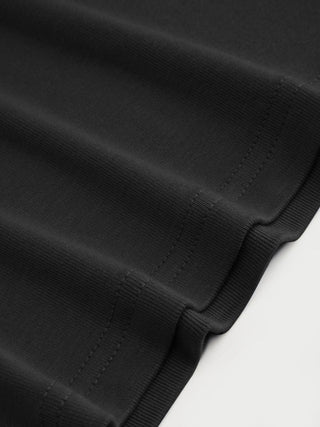 Viscose-blend V-neck Lace Panel 3/4 Long Sleeve Tee
