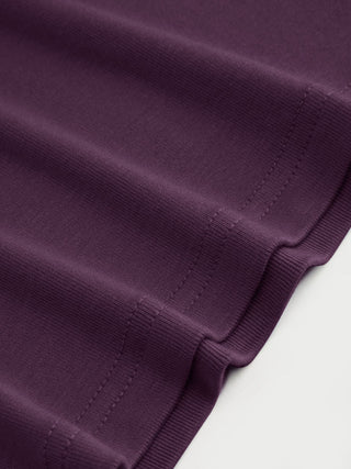 Viscose-blend V-neck Lace Panel 3/4 Long Sleeve Tee