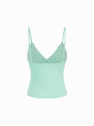 V-Neck Lace Trim Cami Top