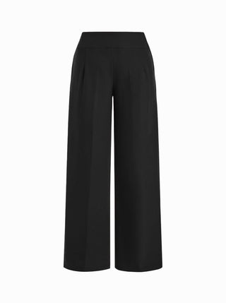 Low Rise Side Tie Metal Detail Straight Leg Trousers