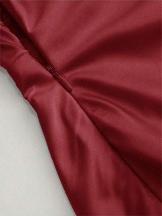 Satin Halter Neck Wrap High Rise Mermaid Maxi Dress
