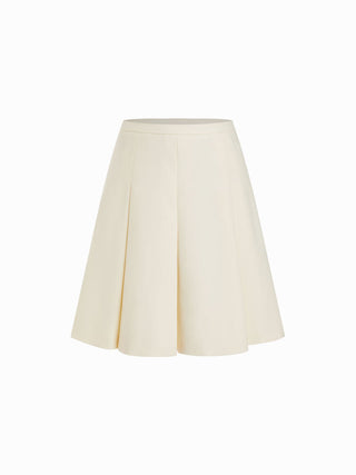 Mid Rise Pleated Midi Skirt